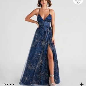 Windsor Tricia Formal Glitter A-Line Dress